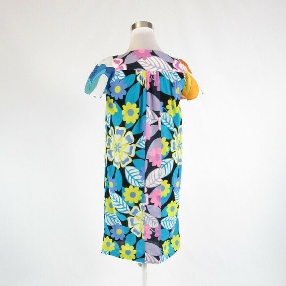 Turquoise black LE SHACK shift dress 2 - Picture 7 of 8